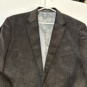 Chaps‎ Men's Blazer 48R Brown Herringbone Corduroy Sport Coat 100% Cotton  3810
